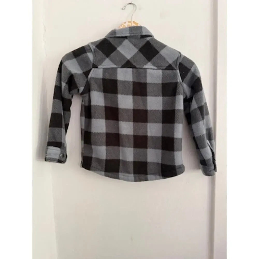 Eddie Bauer Kids Sherpa Lined Button Front Fleece Shirt | Size 6/7